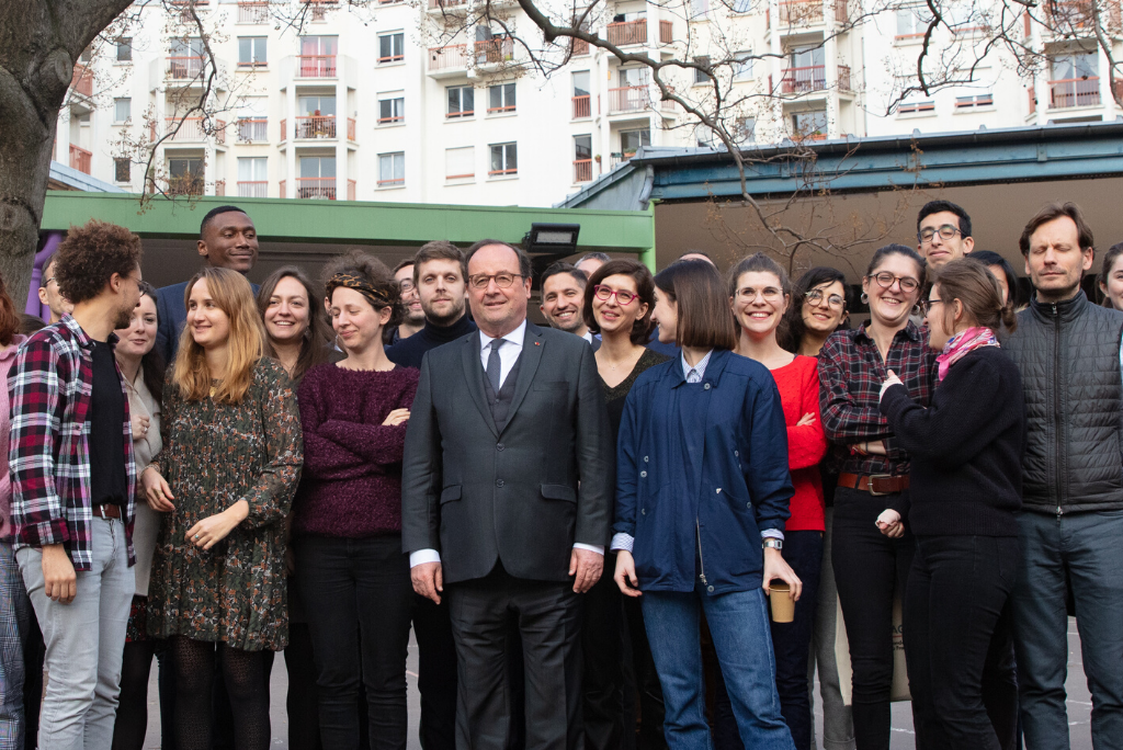 François Hollande rencontre les enseignants accompagnés par Le Choix de l'école