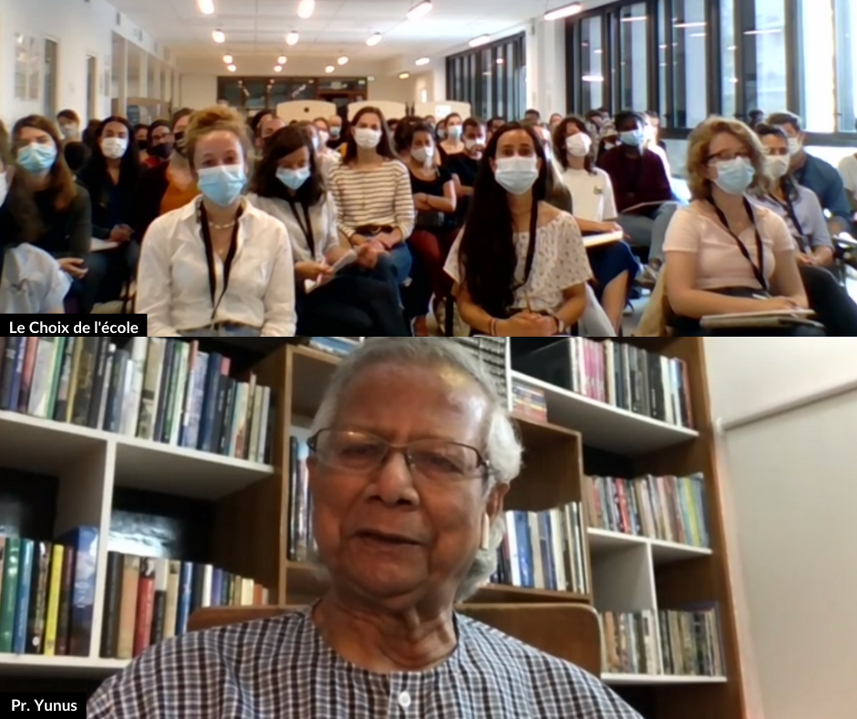 Le Professeur Muhammad Yunus, prix Nobel de la paix, est intervenu à l'université d'été Le Choix de l'école.